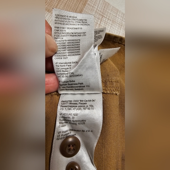 The North Face Men’s Size XL Tan Beige Battlement Long Sleeve Utility Shirt  V-G - Picture 7 of 11